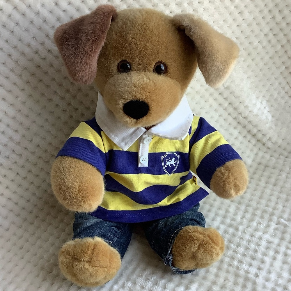 Build A Bear Retired Brown Sugar Puppy Plush Dog Shirt Pants Stuffed Animal Toy
